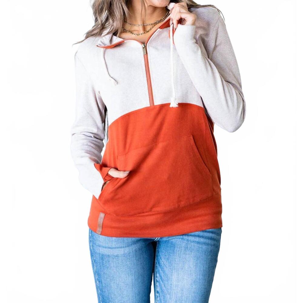 NEW AMPERSAND AVE halfzip hoodie in the bright side